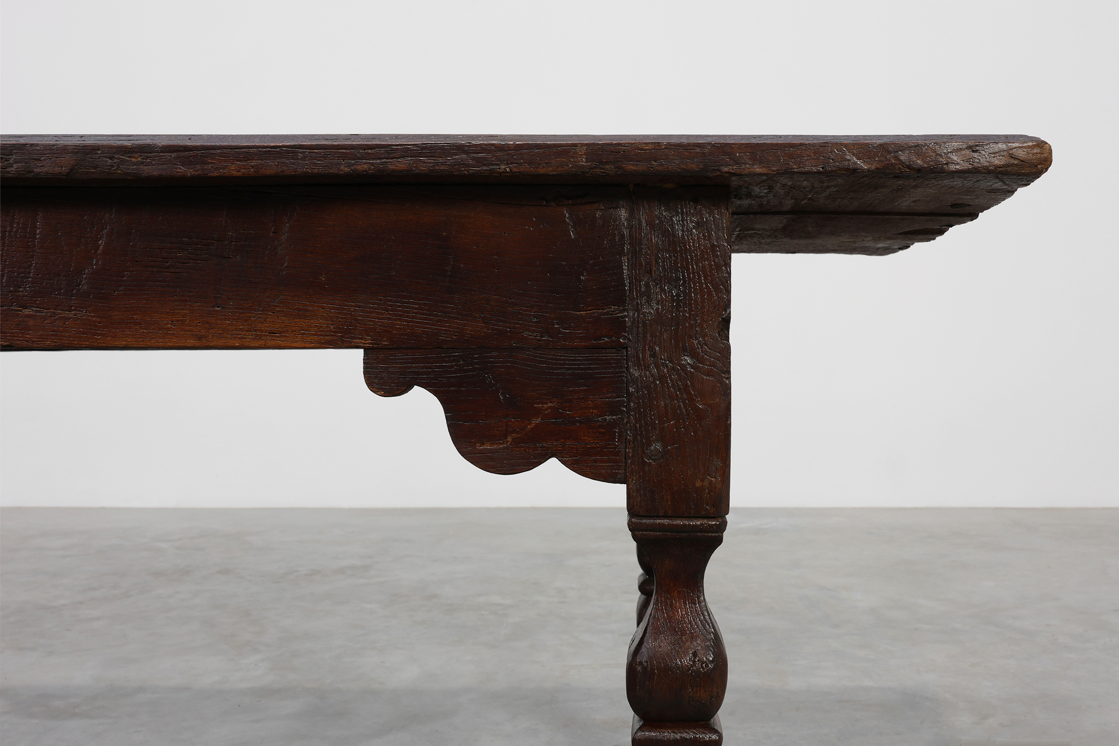 17th‑Century Flemish Solid Oak Monastery Table, Belgiumthumbnail
